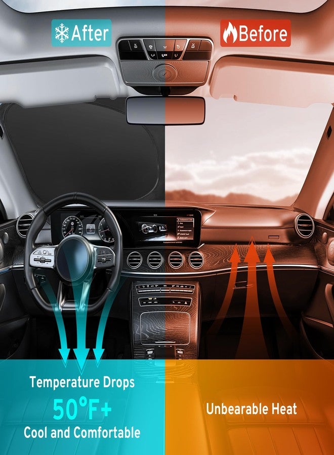XHRING Windshield Sun Shade Sunshade Compatible with Genesis GV80 2026 2025 2024-2021 Accessories Car Front Window Sun Shield Cover - Image 4